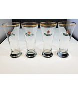 4 Vintage 80&#39;s Danish CARLSBURG 10 OZ beer Glasses Durobar Belgium - $39.59