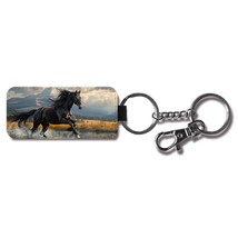 Galloping Black Horse Keychain - £10.14 GBP
