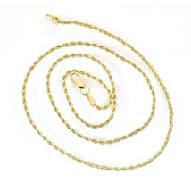 1.45mm 14K Yellow Gold Rope Chain - £197.84 GBP