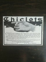 Vintage 1907 Chiclets Chewing Gum Frank F Fleer &amp; Company Original Ad - £5.24 GBP