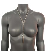 Stainless Steel Collar, Tie Necklace, Chunky Necklace, Drop Choker Necklace - $36.00