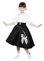 Black Child Youth Size Felt Poodle Skirt Sock Hop Dance Party W22-28 L19 Hey Viv - £19.97 GBP