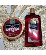 SPA Luxury Cherry Blossom Scent Body Wash 12.5fl/370ml &amp; Body Scrub 8oz New - $14.99