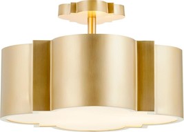 Chandelier CYAN DESIGN 3-Light Aged Brass Opal Glass Shade Medium E26 60W - £675.89 GBP