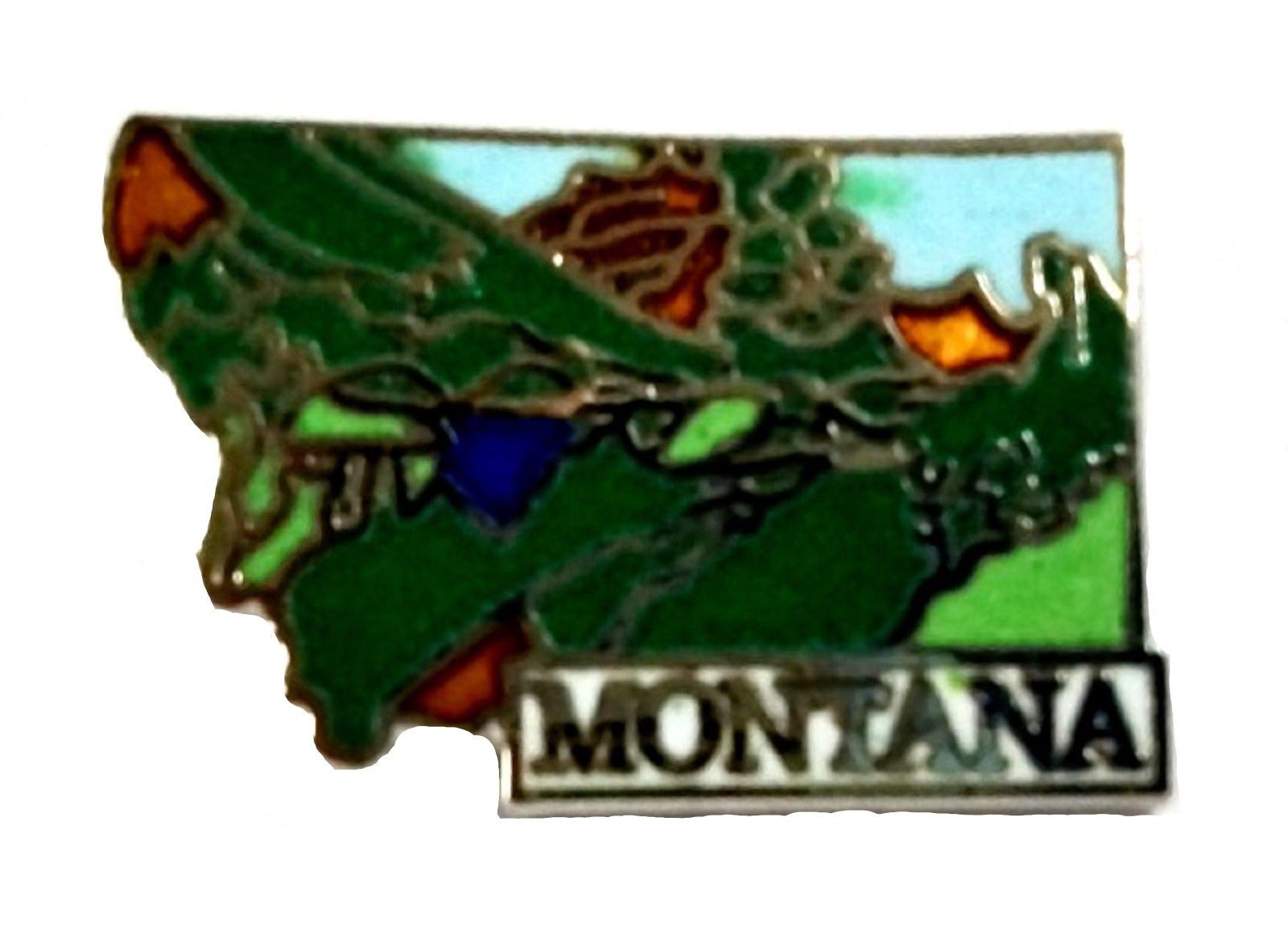 Montana State Outline Hat Tac or Lapel Pin - $7.99