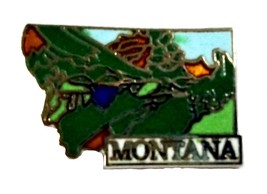 Montana State Outline Hat Tac or Lapel Pin - $6.00
