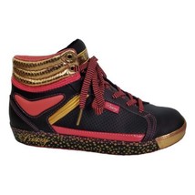 Pastry Mocha Raspberry Fab Cookie High Top Sneakers Women&#39;s 8 Black Pink... - £24.21 GBP