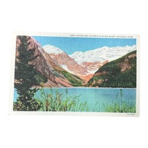 Lake Louise Victoria Glacier Banff National Park C1930 Color Linen Post ... - $4.99