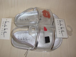 Nicole Miller Silver Clear Upper Sandals Flip Flops Toddler Size Us 8 New - £7.87 GBP