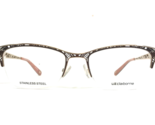 Liz Claiborne Glasses Frame L645 09Q Brown Gold Neckline Cat Eye 51-18-1... - $51.22
