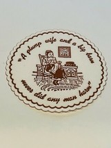 Drink Coaster Vtg Beer Coffee Tea Hotel Advertising Ephemera Plump Wife Amish UT - £10.37 GBP