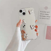 Fashion Cute Heart Soft Silicone Clear Phone Case For IPhone 13 Pro Max 14 11 12 - £9.87 GBP+