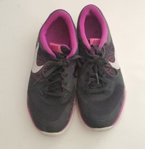 Nike Flex Run Women&#39;s Size 6 Black Magenta Pink Running Shoes 709021-001 - £15.58 GBP