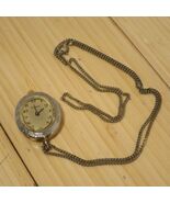Vintage Lucerne Gold Tone Pendant Watch Necklace MCM (with 23 inch chain) - $24.99