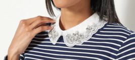 Isaac Mizrahi Women Always Isaac Embellished Collar- Ivory,  One Size (A... - £12.02 GBP