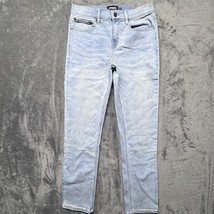 RSQ Jeans Size 30x32 Mens Slim Straight Mid Rise Light Wash Blue Denim - $17.99