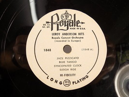 Royale Records Leroy Anderson Hits 1848 Lp 33 1/3 Rpm 10&quot; Vinyl Album - £12.65 GBP