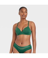 Auden Bliss Lightly Lined Wirefree Bra Womens 32B Adjustable Straps Green - $9.42 CAD