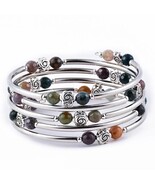 Fashion Flower Natural Stone Beaded Layered Bracelet - $16.81 CAD Fashion Flower Natural Stone Beaded Layered Bracelet - $16.81 CAD