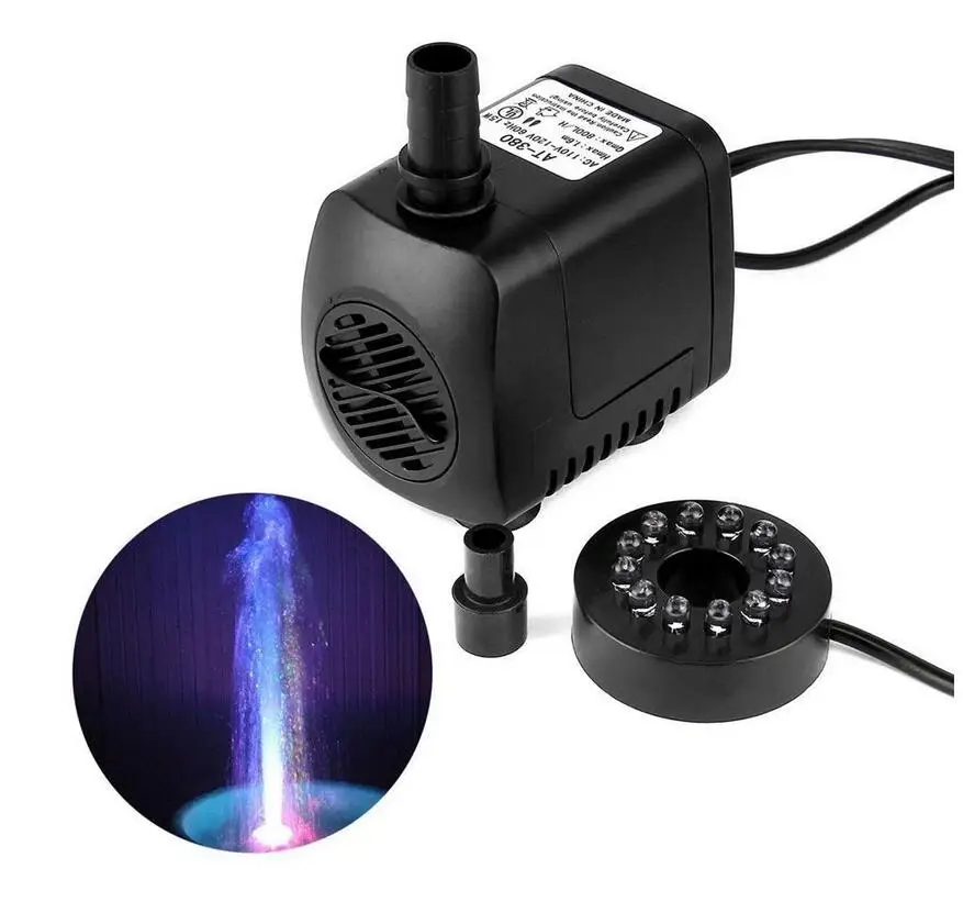 25W.20W 15W Submersible Fountain Pump With LED Light for Water Feature Outdoor P - £151.43 GBP