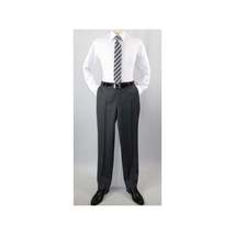 Men's Wool Cashmere Sharkskin Suit Giorgio Cosani Two Button 901 Charcoal Gray image 8