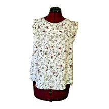 LOFT Outlet Top Blouse Multicolor Women Floral Print Keyhole Back Size S... - $32.68