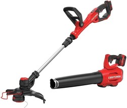 The Cordless Craftsman V20 String Trimmer And Blower Combo Kit (Cmck297M1). - £212.75 GBP
