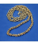 Loft Gold-Tone Twisted Rope Chain Necklace With Golden Rhinestones - £11.71 GBP