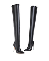 Women&#39;s Boots Fashion Silver Thigh Boots Sexy Over Knee Boots Spring Autumn New  - £80.58 GBP