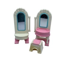 Fisher Price Loving Family Dollhouse Vanity with Stool Dressing Mirror - £10.13 GBP