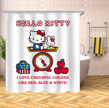 Hello Kitty Waterproof Shower Curtain Set Bathroom Decor Curtain W/Hooks Gift70&quot; - £13.16 GBP+