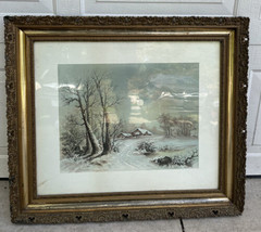 Antique 19th 20th Century Ornate Wood Gesso Gilt Painting Picture Frame Art - £221.81 GBP