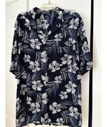 George Men's Short Sleeve Button Up Rayon Tropical Shirt Size 2XL Blue &amp;... - $18.00