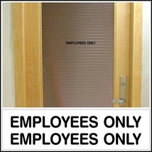 Office Shop Decal EMPLOYEES ONLY for business entrance glass door wall sign BK S - £7.93 GBP