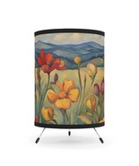  Tripod Table Lamp Flower Landscape Modern Art USCA plug - $1,863.07 MXN