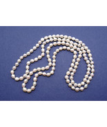 White Freshwater Pearls 5x7mm Oval 34&quot; Endless Strand Vintage - $45.00