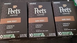 3 Peet's Dark Roast K-Cup Pods - Major Dickason's Blend 10 Ct Box - $29.00