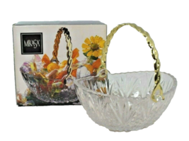 Mikasa Tender Rose Glass Mini Handled Basket Candy Dish WY941/524 with Box - £8.83 GBP