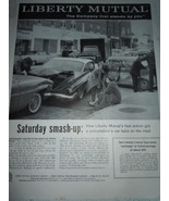 Vintage Liberty Mutual Insurance Saturday Smash Up Print Magazine Advert... - $112.04 MXN