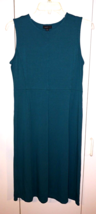 J. Jill Wearever Collection Sleeveless Teal Knit Pullover DRESS-S-WORN 1-NICE - £16.13 GBP