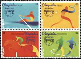 Uruguay. 2016. Olympic Games - Rio de Janeiro, Brazil (MNH OG) Block of 4 stamps - £5.62 GBP