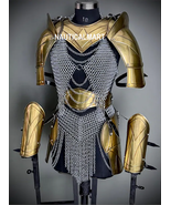 Brave Lady Steel Cuirass Armor: Medieval Chainmail LARP Cosplay for Role... - €219,36 EUR