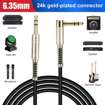 6Ft 1/4&quot; Trs Stereo Plug To Dual 1/4&quot; Ts Mono Plugs Right-Angle Audio Ca... - $19.33
