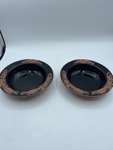 Acadien Hunter 8&quot; Black Bowl &amp; Plate Cajun Classique by Frankoma Set Of ... - £23.59 GBP