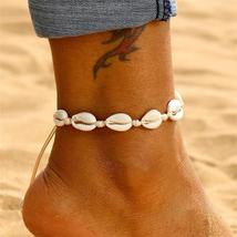 Cowrie Shell Anklet | Beach Anklet | Beaded shell anklet | Ankle Bracelet | Bohe - £11.75 GBP
