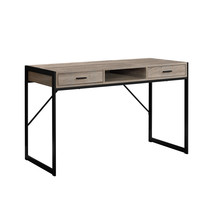 Monarch Specialties 48 in. Dark Taupe &amp; Black Metal Computer Desk - $380.31