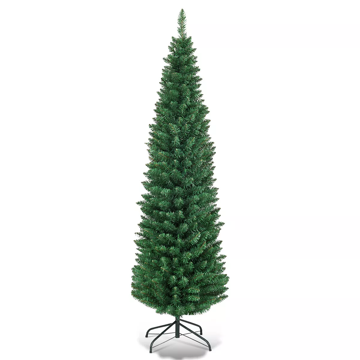 Artificial Slim Pencil Christmas Tree 5Ft PVC w/ Stand Home Holiday Deco... - $79.98