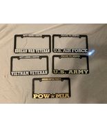 LICENSE PLATE FRAME MILITARY PROUD TO SERVE U.S. ARMY GOLD BLACK MADE IN... - $8.76