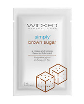 Wicked Sensual Care Simply Water Based Lubricant - .1 oz Brown Sugar - £12.36 GBP