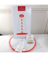 Hallmark 2024 Santa&#39;s North Pole Mini Ornament Display Stand w/ Tree Ski... - $33.20 CAD